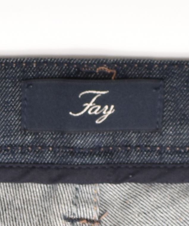 FAY Womens Low Waist Slim Jeans W26 L28 Navy Blue Cotton | Vintage | Thrift | Second-Hand | Used Clothing | Messina Hembry 