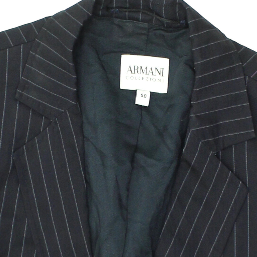 Armani Collezioni Womens Navy Pin Stripe Blazer Jacket | Vintage Designer VTG | Vintage Messina Hembry | Thrift | Second-Hand Messina Hembry | Used Clothing | Messina Hembry 