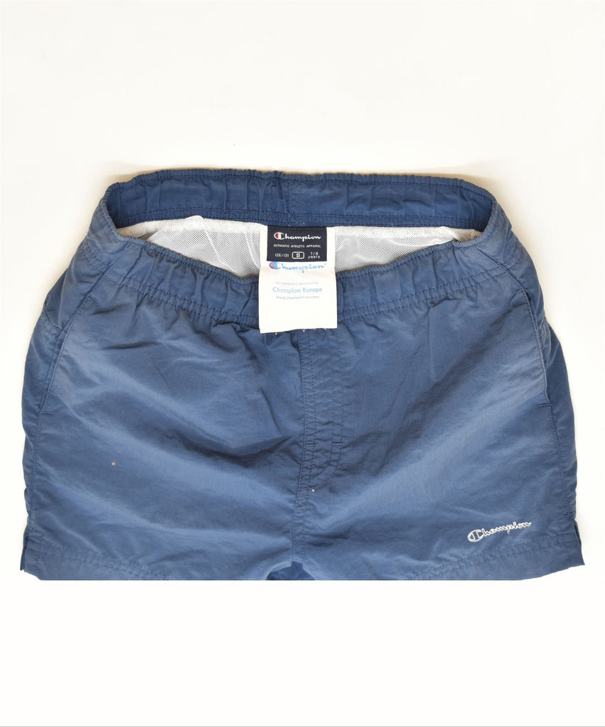 CHAMPION Boys Sport Shorts 7-8 Years Small Blue Polyamide Sports | Vintage | Thrift | Second-Hand | Used Clothing | Messina Hembry 