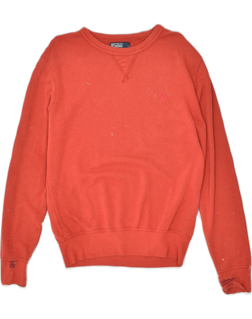 POLO RALPH LAUREN Mens Sweatshirt Jumper Medium Red Cotton | Vintage | Thrift | Second-Hand | Used Clothing | Messina Hembry 