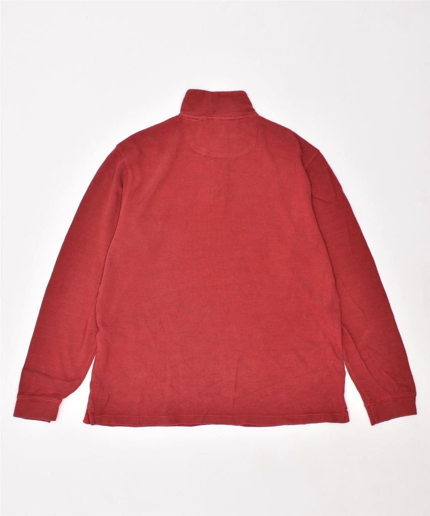 CHAPS Mens Zip Neck Jumper Sweater Medium Red | Vintage | Thrift | Second-Hand | Used Clothing | Messina Hembry 