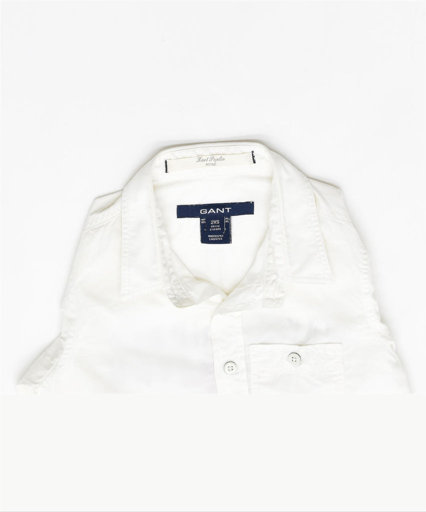 GANT Boys Knot Poplin Graphic Shirt 2-3 Years 2XS White Cotton | Vintage | Thrift | Second-Hand | Used Clothing | Messina Hembry 