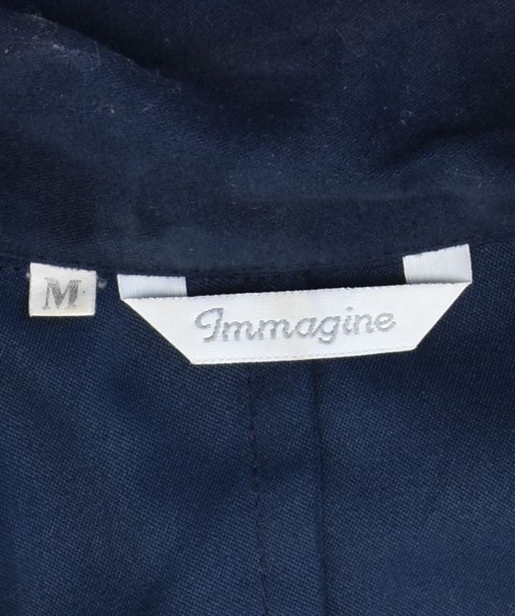 IMMAGINE Womens 4 Button Blazer Jacket UK 14 Medium Navy Blue Vintage | Vintage | Thrift | Second-Hand | Used Clothing | Messina Hembry 