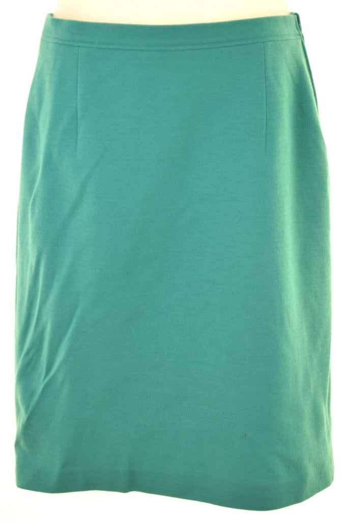 LUISA SPAGNOLI Womens A-Line Skirt W26 Turquoise Cotton - Second Hand & Vintage Designer Clothing - Messina Hembry