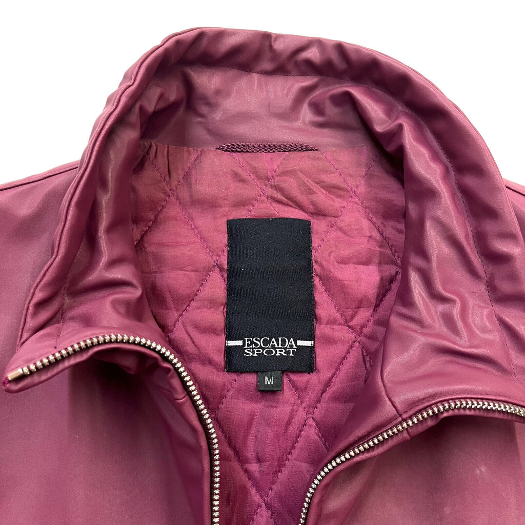 Escada Sport Women's Faux Leather Jacket | Vintage Luxury Designer Magenta VTG | Vintage Messina Hembry | Thrift | Second-Hand Messina Hembry | Used Clothing | Messina Hembry 