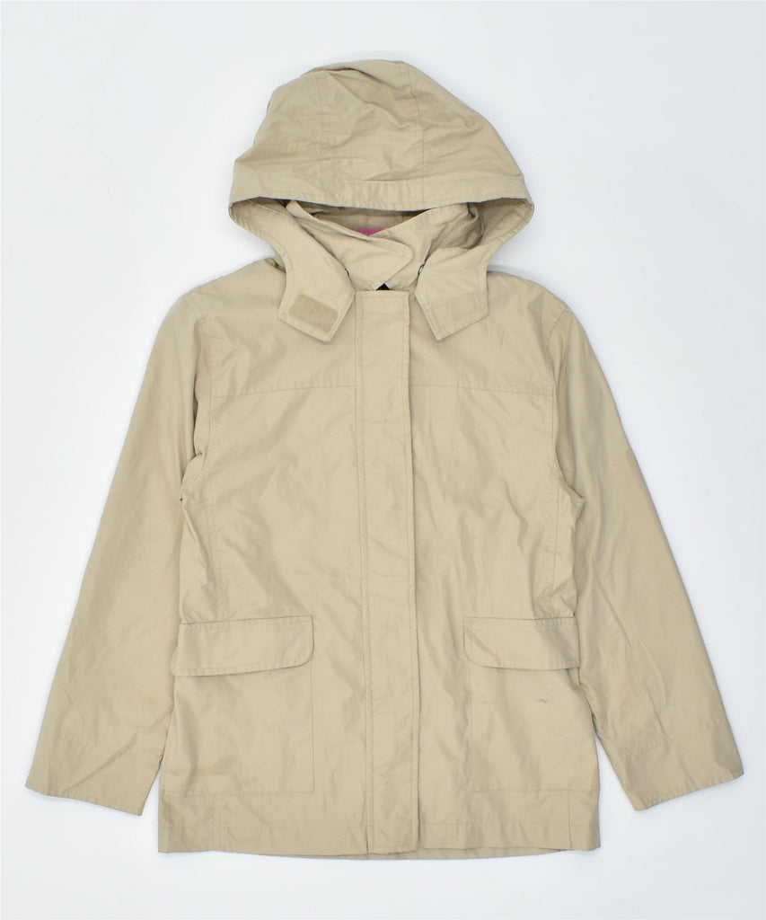 GAP Girls Hooded Windbreaker Jacket 9-10 Years Large Beige Cotton | Vintage | Thrift | Second-Hand | Used Clothing | Messina Hembry 