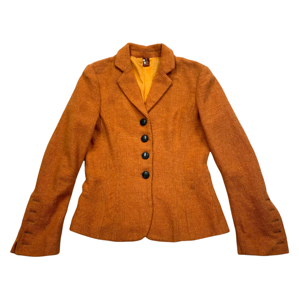 Dondup Women's Woven Cotton Blazer Jacket | Vintage High End Designer Orange VTG | Vintage Messina Hembry | Thrift | Second-Hand Messina Hembry | Used Clothing | Messina Hembry 