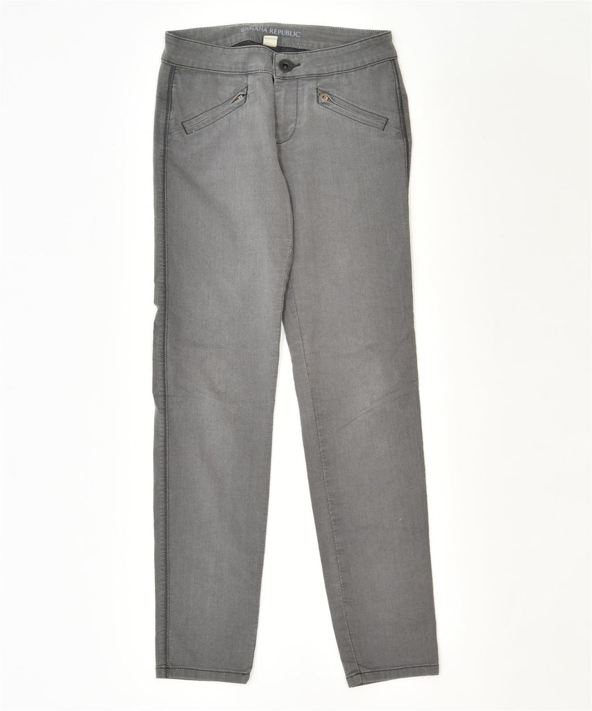 BANANA REPUBLIC Womens Slim Trousers W25 L30 Grey Cotton Classic | Vintage | Thrift | Second-Hand | Used Clothing | Messina Hembry 