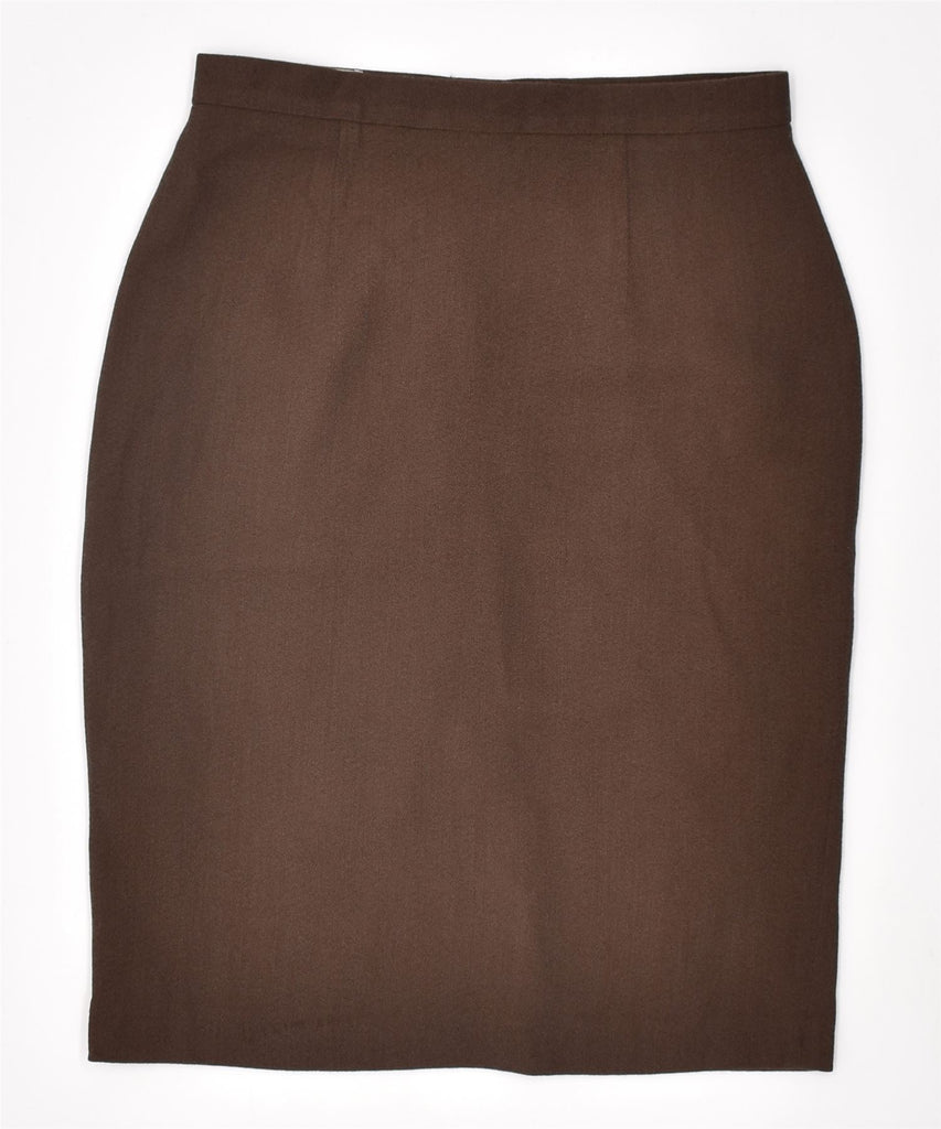 SONIA KELLER Womens Slim Pencil Skirt IT 42 Medium W26 Brown Viscose | Vintage | Thrift | Second-Hand | Used Clothing | Messina Hembry 