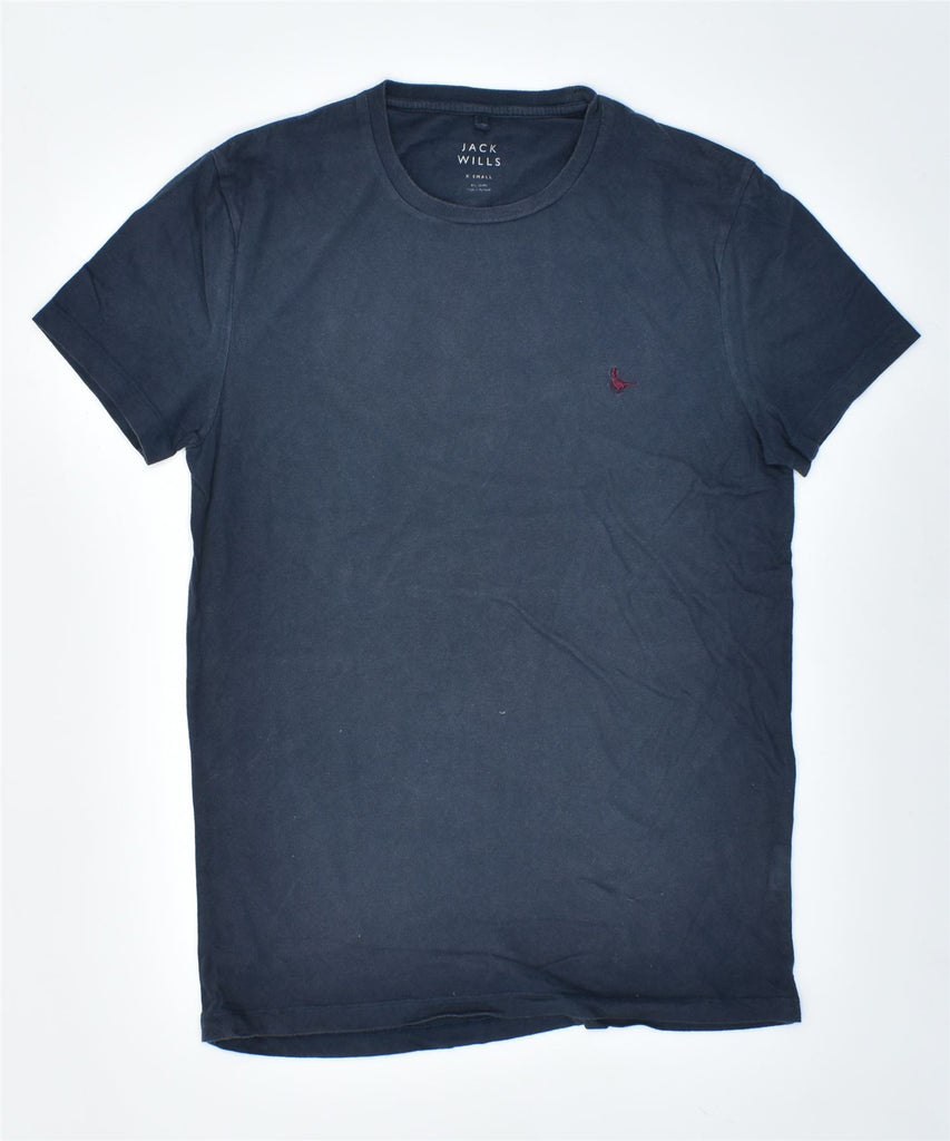 JACK WILLS Mens T-Shirt XS Navy Blue Cotton | Vintage | Thrift | Second-Hand | Used Clothing | Messina Hembry 