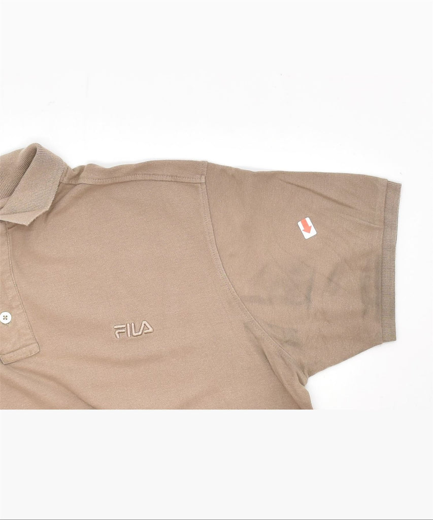 FILA Mens Polo Shirt Large Brown Cotton | Vintage | Thrift | Second-Hand | Used Clothing | Messina Hembry 