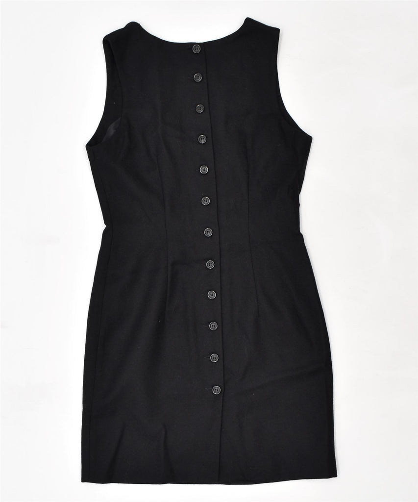 LE GROUP Womens Sheath Dress IT 42 Small Black Wool | Vintage | Thrift | Second-Hand | Used Clothing | Messina Hembry 