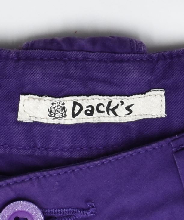 DACK'S Womens Chino Shorts IT 56 Large W33 Purple Cotton Classic Vintage | Vintage | Thrift | Second-Hand | Used Clothing | Messina Hembry 