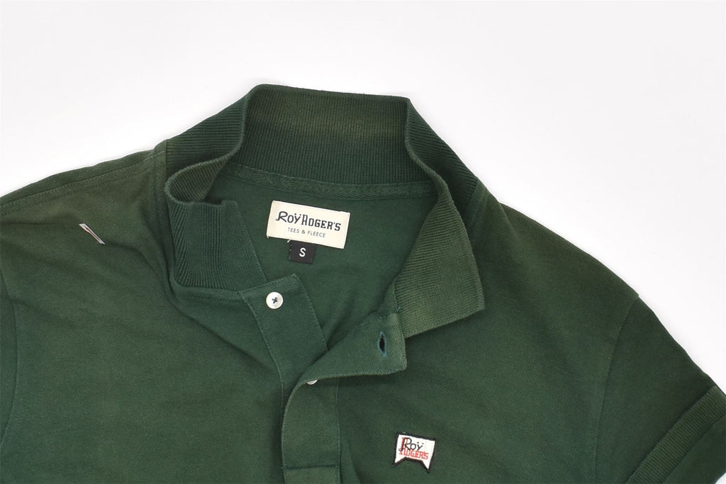 ROY ROGERS Mens Polo Shirt Small Green Cotton | Vintage | Thrift | Second-Hand | Used Clothing | Messina Hembry 