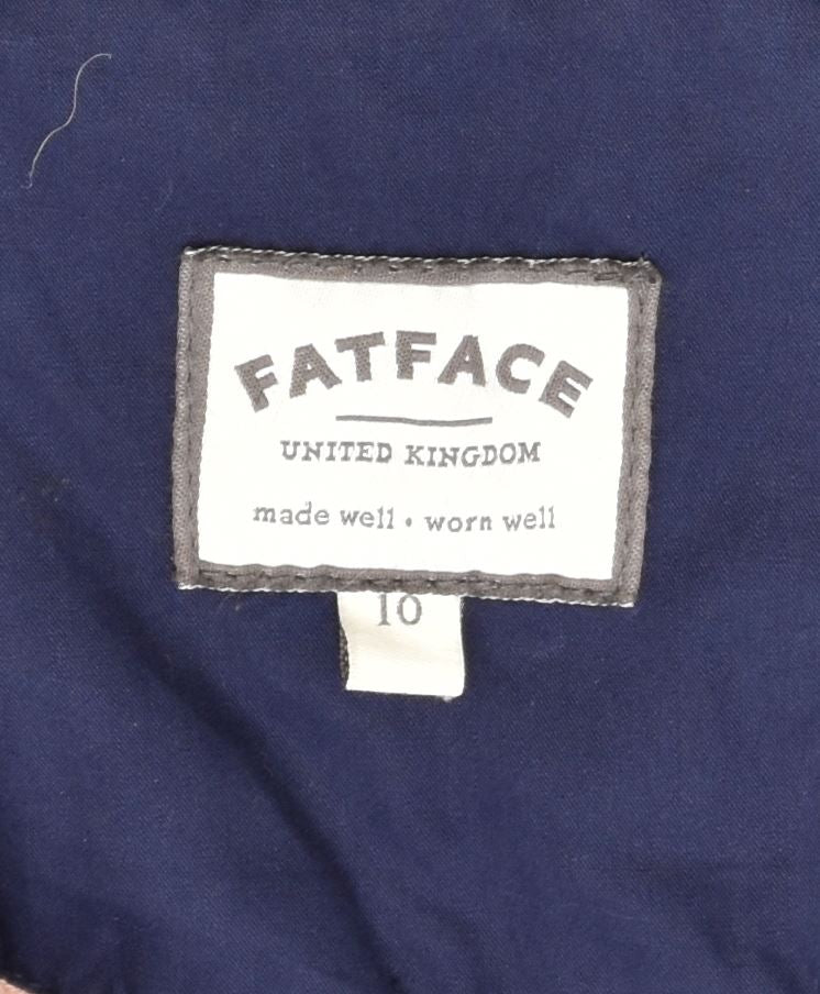 FAT FACE Womens Windbreaker Jacket UK 10 Small Blue Cotton | Vintage | Thrift | Second-Hand | Used Clothing | Messina Hembry 