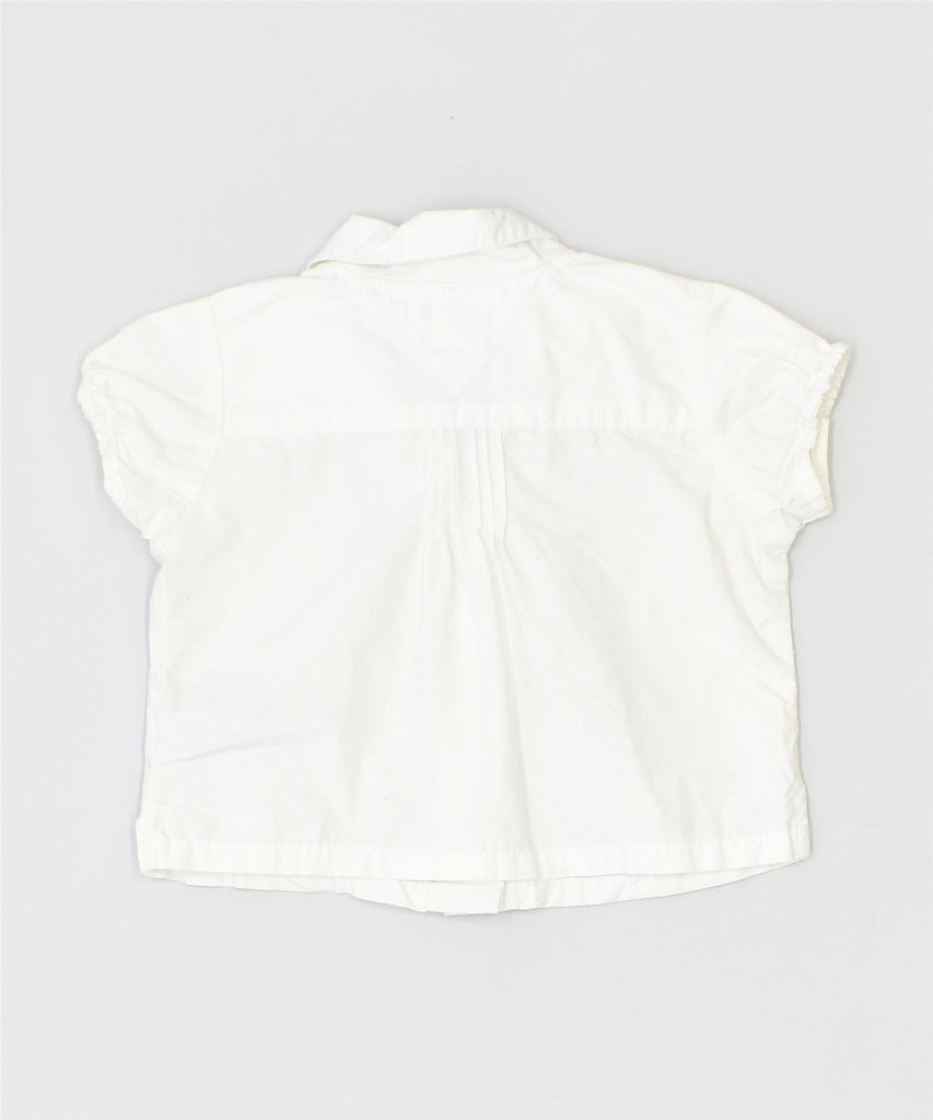 TOMMY HILFIGER Girls Short Sleeve Shirt 6-9 Months White Cotton | Vintage | Thrift | Second-Hand | Used Clothing | Messina Hembry 