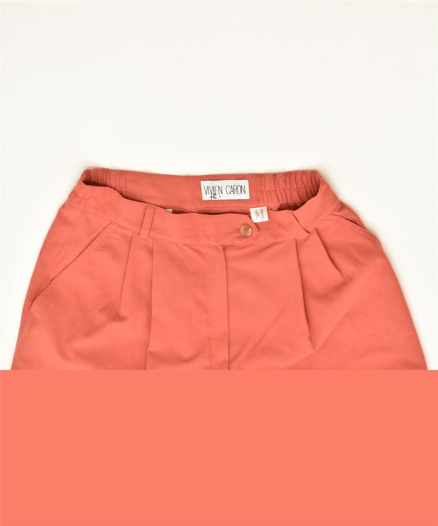 VIVIEN CARON Womens Chino Shorts UK 12 Medium W29 Red Polyester Designer | Vintage | Thrift | Second-Hand | Used Clothing | Messina Hembry 