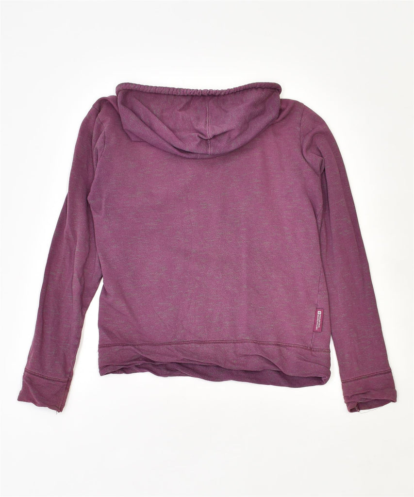 MOUNTAIN WAREHOUSE Womens Hoodie Jumper UK 10 Small Purple Cotton | Vintage | Thrift | Second-Hand | Used Clothing | Messina Hembry 