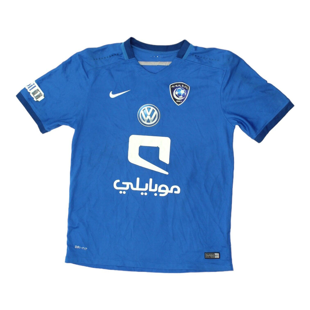 Al Hilal SFC 2015-16 Nike Mens Blue Home Shirt | Football Sportswear VTG | Vintage Messina Hembry | Thrift | Second-Hand Messina Hembry | Used Clothing | Messina Hembry 