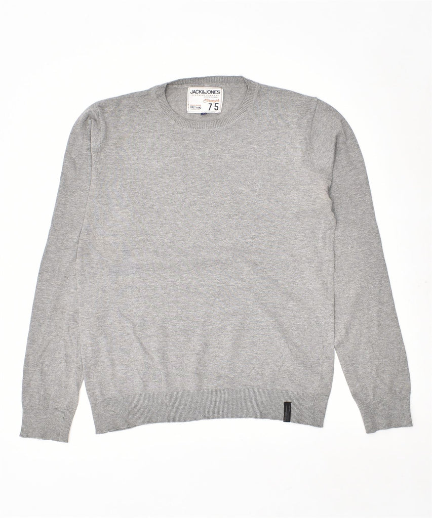 JACK & JONES Mens Crew Neck Jumper Sweater Small Grey Cotton | Vintage | Thrift | Second-Hand | Used Clothing | Messina Hembry 