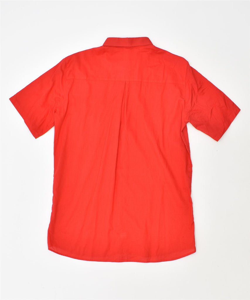 DANIEL DODD Mens Short Sleeve Shirt Small Red Cotton Vintage | Vintage | Thrift | Second-Hand | Used Clothing | Messina Hembry 