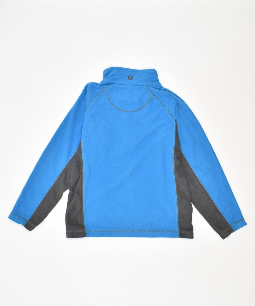 MOUNTAIN WAREHOUSE Boys Zip Neck Fleece Jumper 9-10 Years Blue Polyester | Vintage | Thrift | Second-Hand | Used Clothing | Messina Hembry 