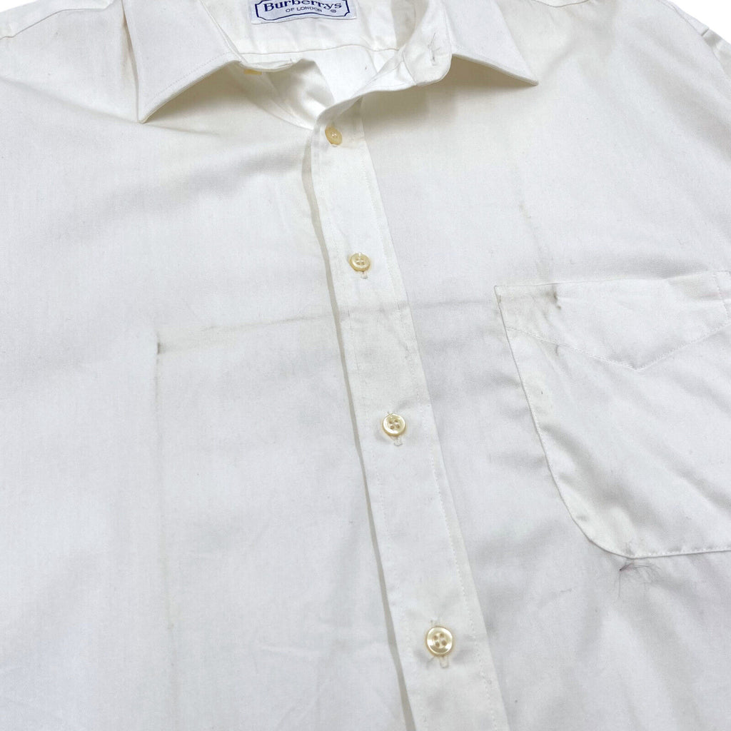 Burberrys Button Up Shirt | Vintage High End Luxury Designer Formal White VTG | Vintage Messina Hembry | Thrift | Second-Hand Messina Hembry | Used Clothing | Messina Hembry 