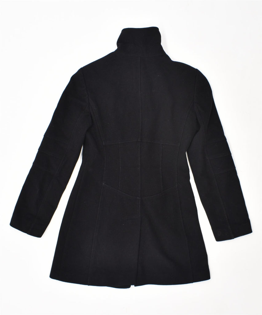 MOTIVI Womens Double Breasted Coat UK 8 Small Black Wool Vintage | Vintage | Thrift | Second-Hand | Used Clothing | Messina Hembry 
