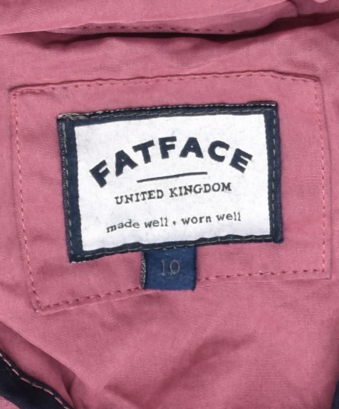 FAT FACE Womens Windbreaker Jacket UK 10 Small Pink Polyester | Vintage | Thrift | Second-Hand | Used Clothing | Messina Hembry 