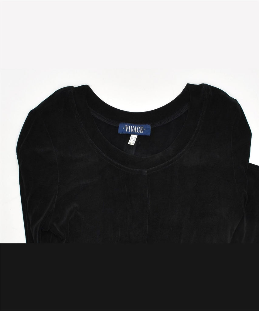 VIVACE Womens A-Line Dress UK 12 Medium Black Vintage | Vintage | Thrift | Second-Hand | Used Clothing | Messina Hembry 