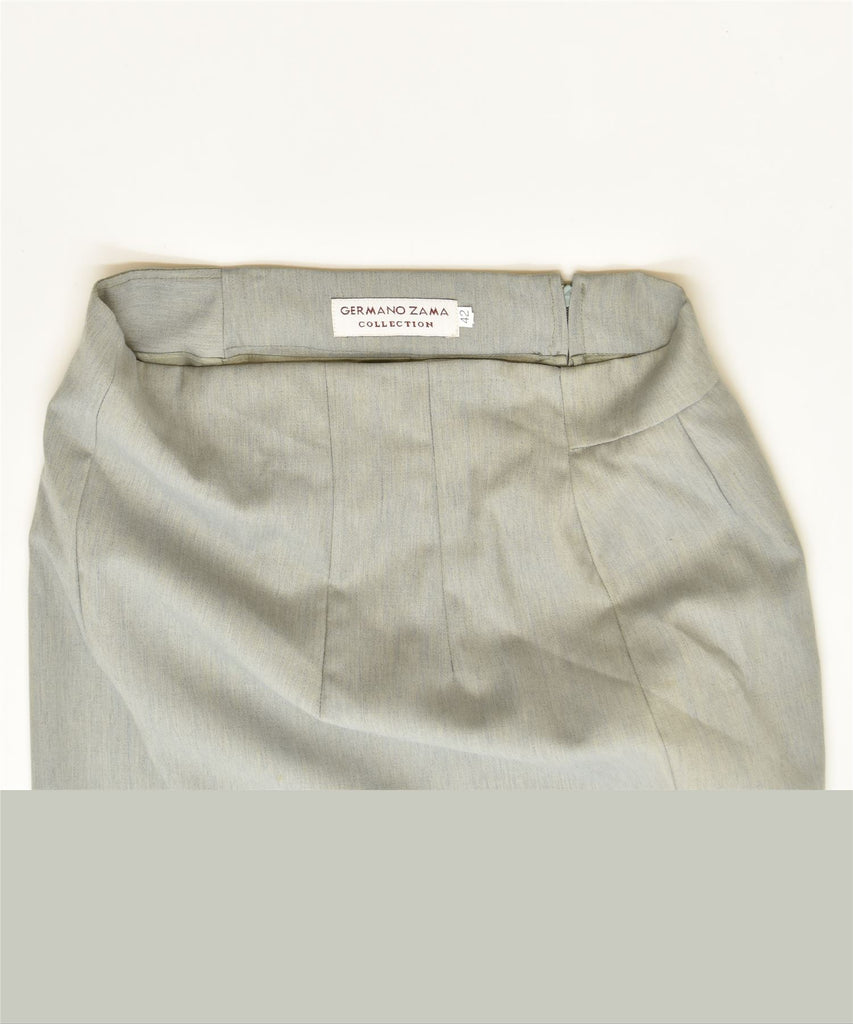 GERMANO ZAMA Womens Pencil Skirt IT 42 Medium W26 Grey Viscose Designer | Vintage | Thrift | Second-Hand | Used Clothing | Messina Hembry 