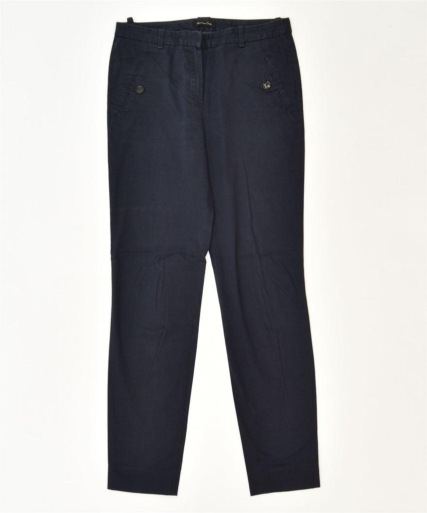 MASSIMO DUTTI Womens Slim Trousers US 4 Small W27 L29 Navy Blue Classic | Vintage | Thrift | Second-Hand | Used Clothing | Messina Hembry 