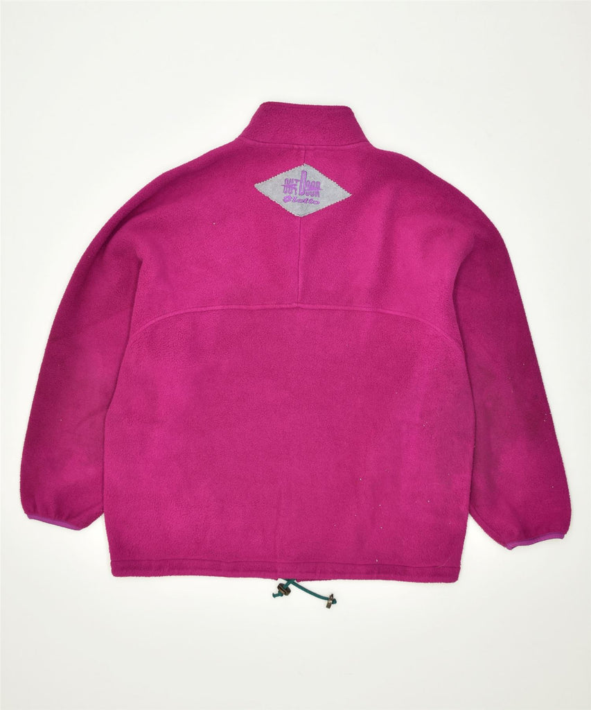 LOTTO Womens Fleece Jacket UK 14 Medium Pink Polyester | Vintage | Thrift | Second-Hand | Used Clothing | Messina Hembry 