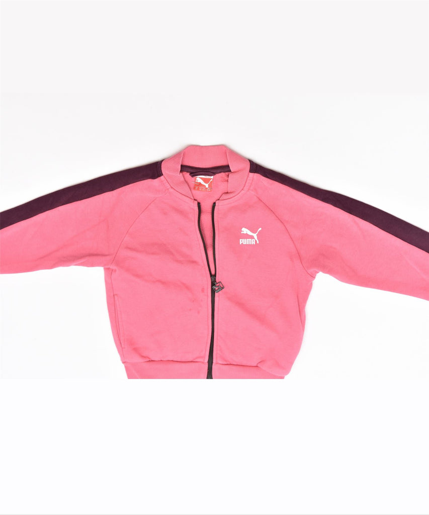 PUMA Girls Tracksuit Top Jacket 18-24 Months Pink Cotton | Vintage | Thrift | Second-Hand | Used Clothing | Messina Hembry 