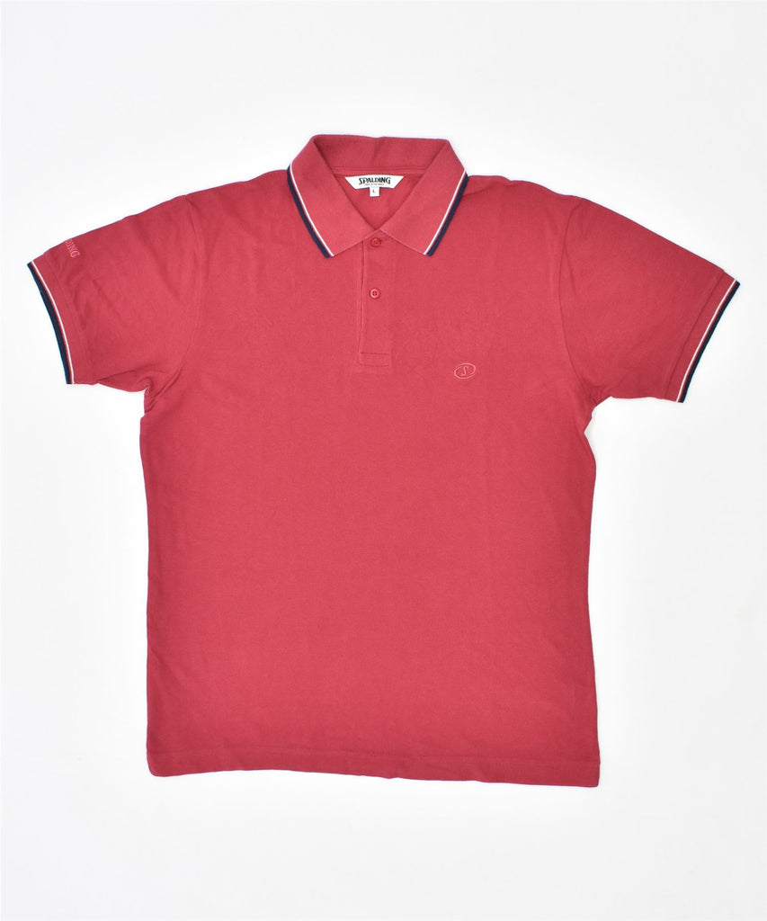 SPALDING Mens Polo Shirt Large Red Cotton | Vintage | Thrift | Second-Hand | Used Clothing | Messina Hembry 