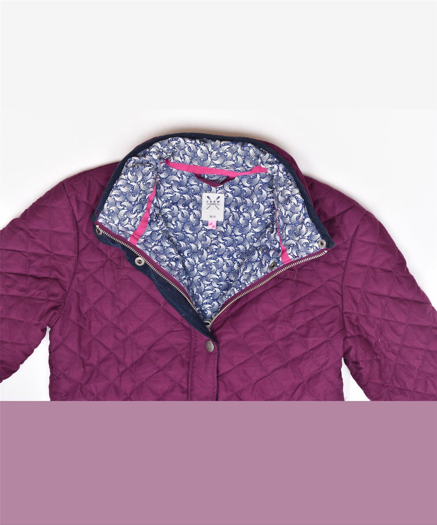 CREW CLOTHING Girls Quilted Jacket 10-11 Years Purple Polyester | Vintage | Thrift | Second-Hand | Used Clothing | Messina Hembry 