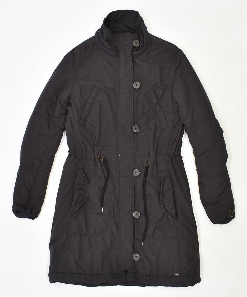 LEVI'S Womens Padded Coat UK 8 Small Black Polyamide | Vintage | Thrift | Second-Hand | Used Clothing | Messina Hembry 