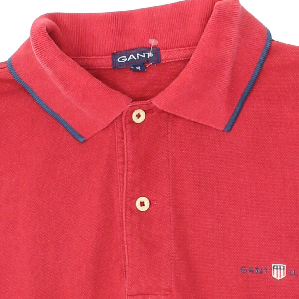 GANT USA Embroidered Logo Polo Shirt | Vintage Designer Red Medium VTG | Vintage Messina Hembry | Thrift | Second-Hand Messina Hembry | Used Clothing | Messina Hembry 