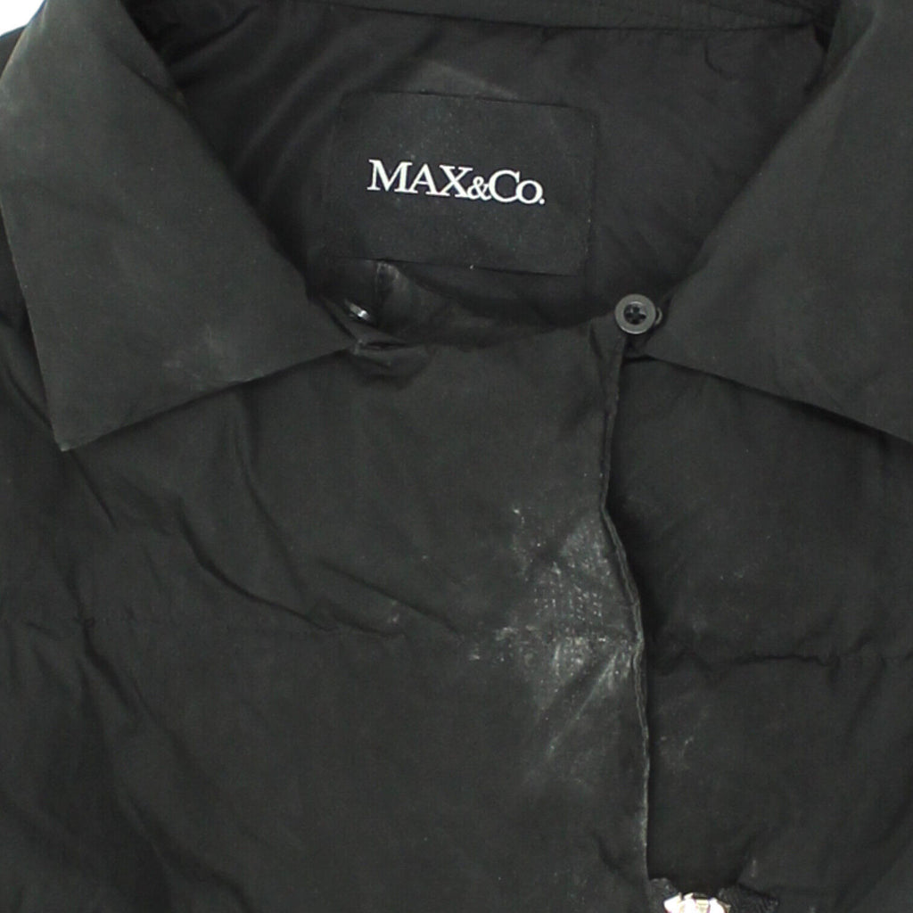 Max & Co Womens Black Winter Puffer Jacket | Vintage Designer Padded Coat VTG | Vintage Messina Hembry | Thrift | Second-Hand Messina Hembry | Used Clothing | Messina Hembry 