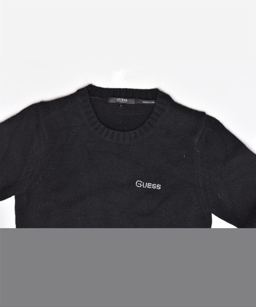 GUESS Girls Crew Neck Jumper Sweater 6-7 Years Black Acrylic | Vintage | Thrift | Second-Hand | Used Clothing | Messina Hembry 