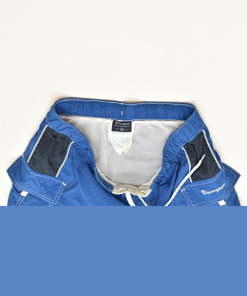 CHAMPION Mens Medium Blue Colourblock Polyamide Sports | Vintage | Thrift | Second-Hand | Used Clothing | Messina Hembry 