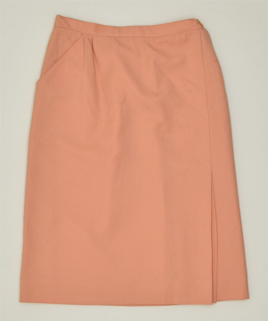 VINTAGE Womens A-Line Skirt W26 Small Orange Wool | Vintage | Thrift | Second-Hand | Used Clothing | Messina Hembry 