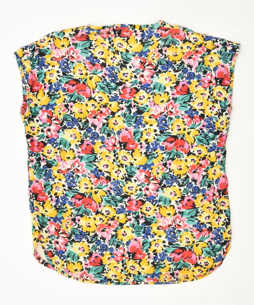 VINTAGE Womens Blouse Top UK 16 Large Multicoloured Floral | Vintage | Thrift | Second-Hand | Used Clothing | Messina Hembry 