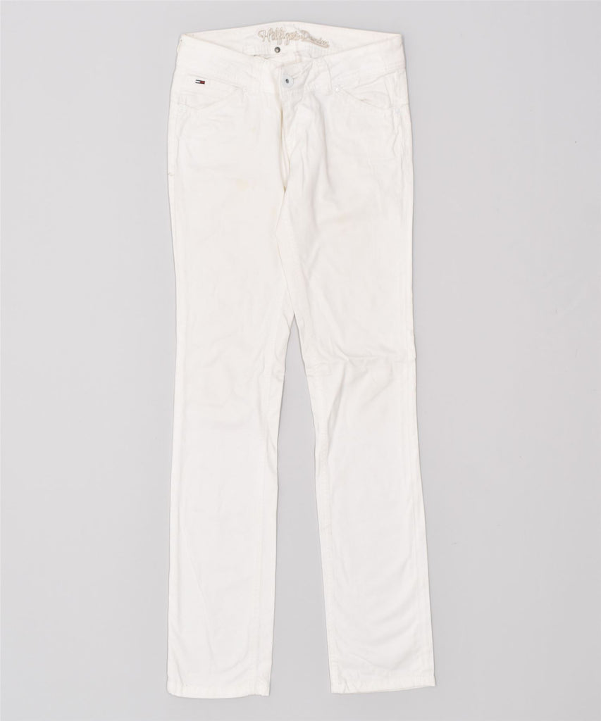 TOMMY HILFIGER Womens Skinny Casual Trousers W28 L32 White | Vintage | Thrift | Second-Hand | Used Clothing | Messina Hembry 