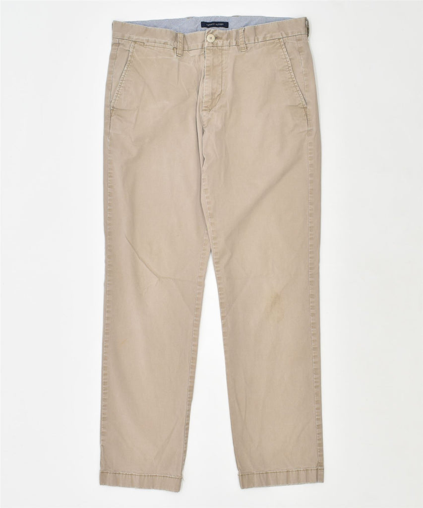 TOMMY HILFIGER Mens Chino Trousers W33 L30 Beige Cotton | Vintage | Thrift | Second-Hand | Used Clothing | Messina Hembry 