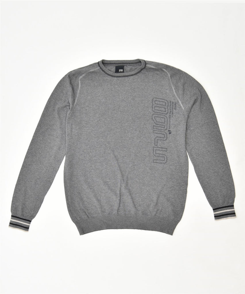 JACK & JONES Mens Graphic Crew Neck Jumper Sweater XL Grey Cotton | Vintage | Thrift | Second-Hand | Used Clothing | Messina Hembry 