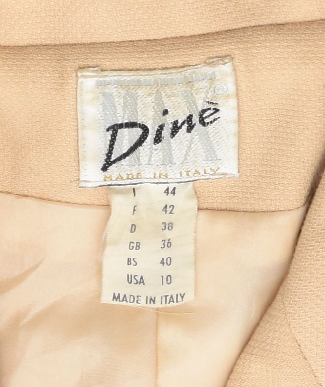 MAX DINE Womens Double Breasted Coat IT 44 Medium Beige Polyester Vintage | Vintage | Thrift | Second-Hand | Used Clothing | Messina Hembry 