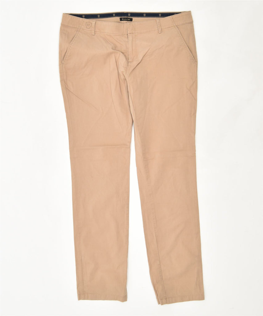 MASSIMO DUTTI Womens Casual Fit Chino Trousers US 8 Medium W34 L30 Beige | Vintage | Thrift | Second-Hand | Used Clothing | Messina Hembry 