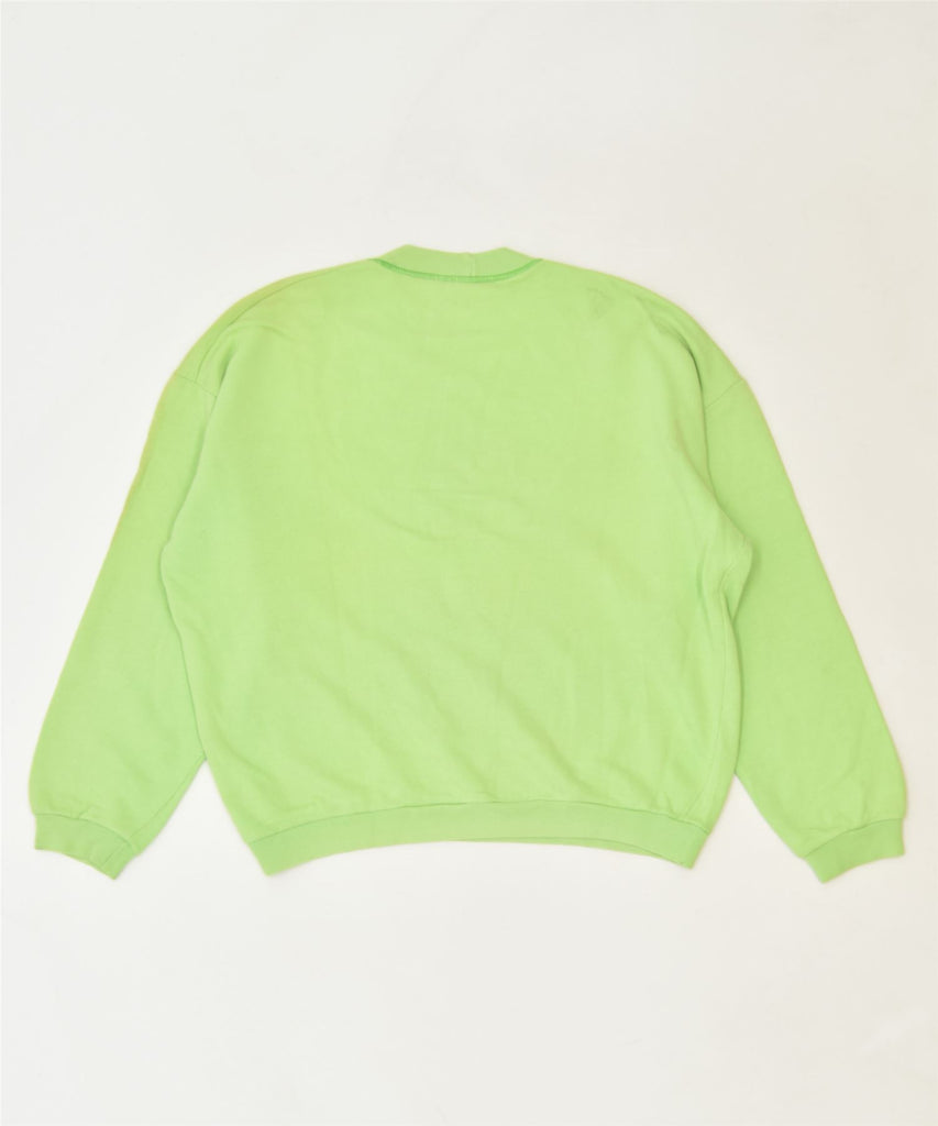 BENETTON Girls Graphic Sweatshirt Jumper 15-16 Years XL Green Classic | Vintage | Thrift | Second-Hand | Used Clothing | Messina Hembry 