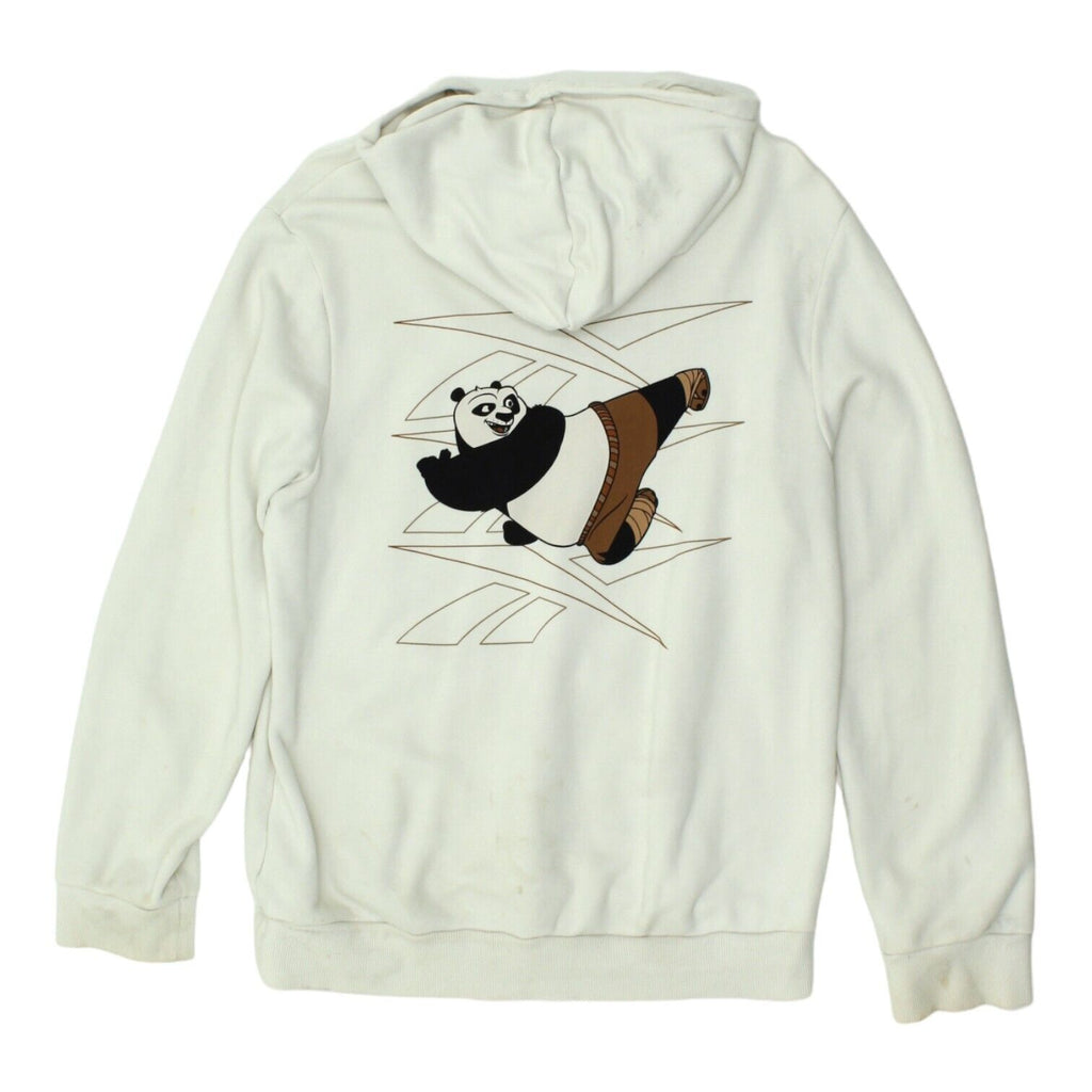 Kung Fu Panda X Reebok Mens White Pullover Hoodie | Animated Film Sportswear | Vintage Messina Hembry | Thrift | Second-Hand Messina Hembry | Used Clothing | Messina Hembry 